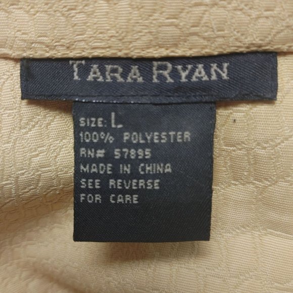 Tara Ryan Women's Yellow long Sleeve Button Front Blazer Jacket Large - Picture 3 of 3